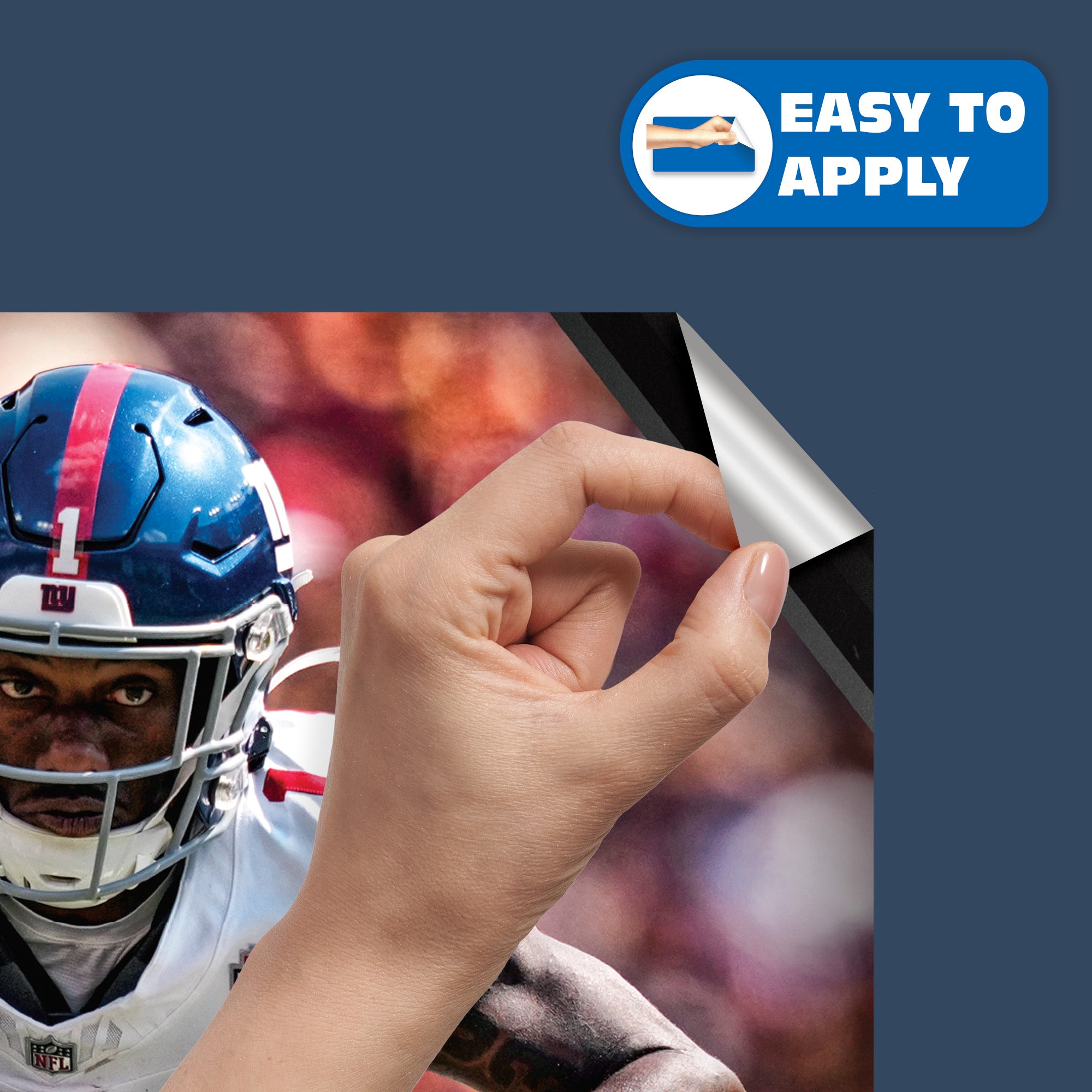 Malik Nabers - RealBig Catch Collection - Official NFL - New York Giants - Reusable Vinyl Wall Decals