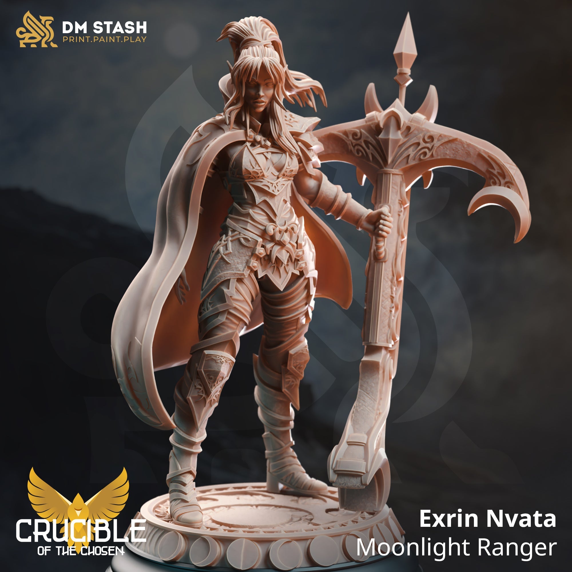Exrin Nvata, Moonlight Ranger (Female Elf Ranger)