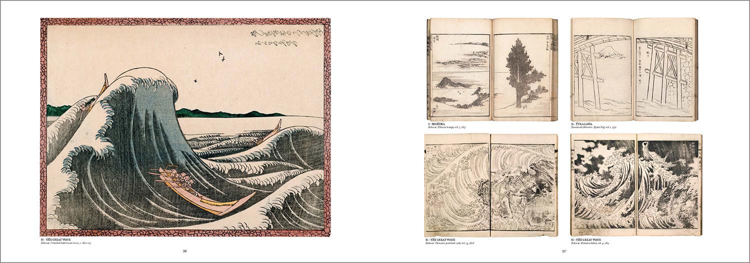 Hokusai. Thirty-six Views of Mount Fuji (German, French, English)