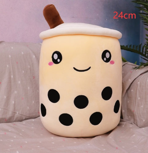 Plush Boba Tea Pillow – Soft Stuffed Bubble Tea Cup Cushion Gift