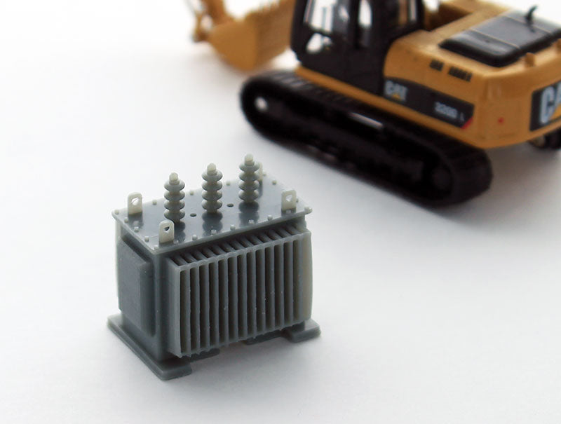 3D To Scale 87-440-GY 1/87 Scale Electrical Transformer - Grey High Definition