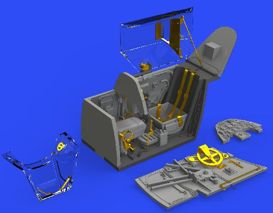 Eduard 648479 1/48 Aircraft- Bf109G10/U4 Cockpit for EDU (Photo-Etch & Resin)