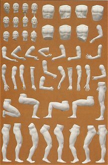 Preiser 45900 G Scale Customizing Figure Sets -- "Adam" Male Figures