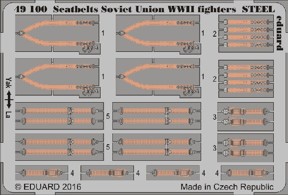 Eduard 49100 1/48 Aircraft- Soviet Union Steel Fighter WWII Seatbelts (Painted)