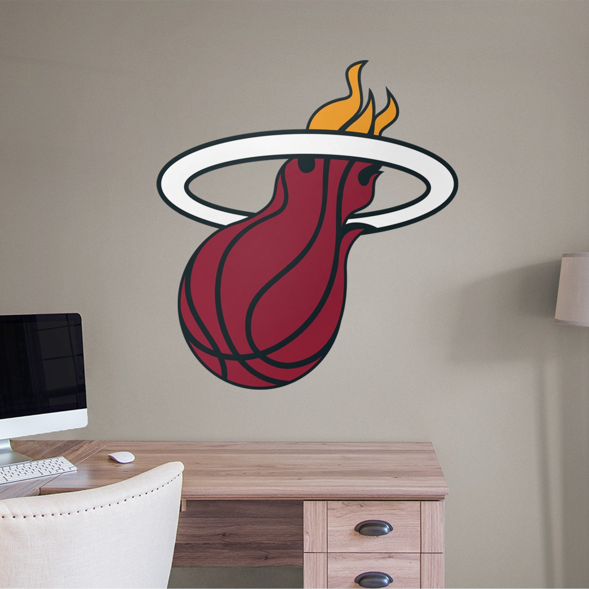 Miami Heat - RealBig Logo Collection - Official NBA - Reusable Vinyl Wall Decals