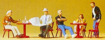 Preiser 10369 HO Scale People Working -- Street Cafe