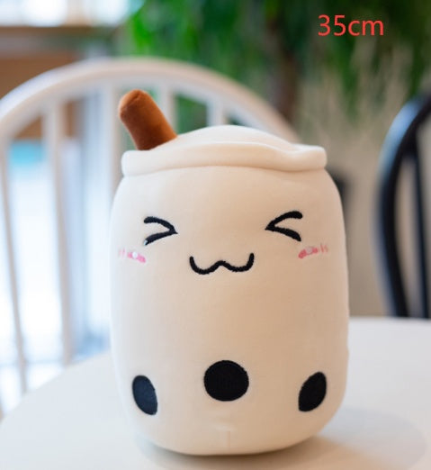 Plush Boba Tea Pillow – Soft Stuffed Bubble Tea Cup Cushion Gift