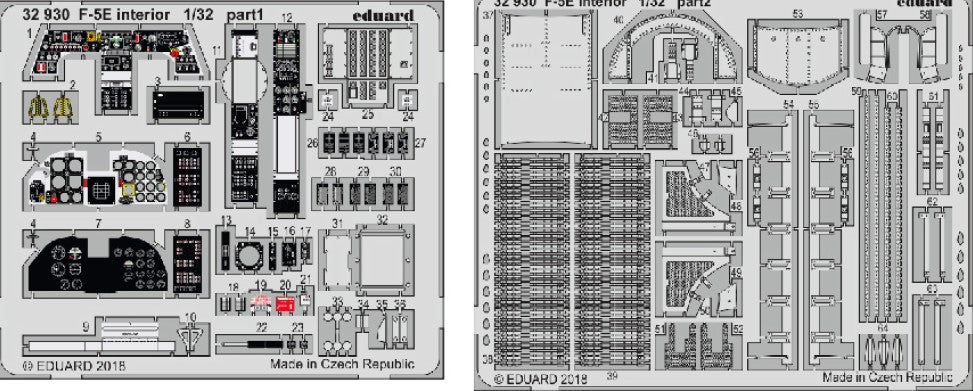 Eduard 32930 1/32 Aircraft- F5E Interior for KTY (Painted)
