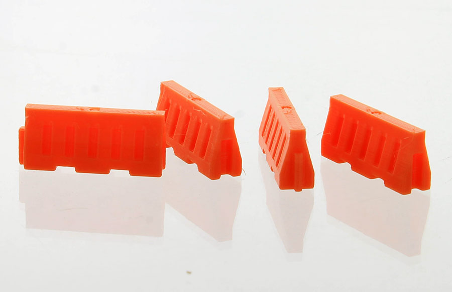 3D To Scale 64-102-OR 1/64 Scale Plastic Safety Barriers Water Filled Style