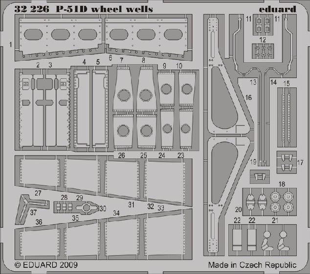 Eduard 32226 1/32 Aircraft- P51D Wheel Wells for TSM