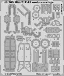 Eduard 48769 1/48 Aircraft- MiG21F13 Undercarriage for TSM