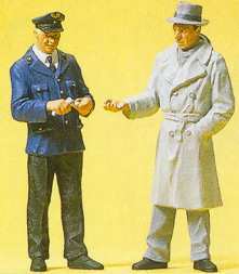 Preiser 45003 G Scale People Working -- Conductor & Passenger