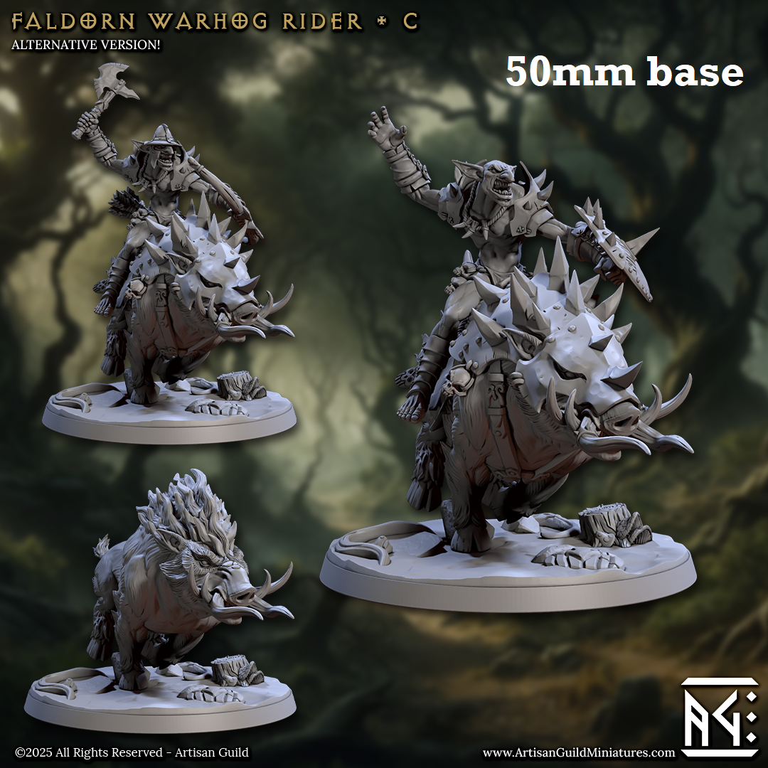 Faldorn Warhog Rider: Sculpt C (Hobgoblin Boar Calvary)