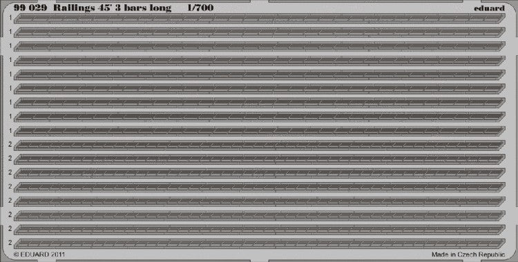 Eduard 99029 1/700 Ship- Railings 45' 3 Bars Long