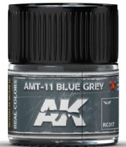 AK Interactive RC317 Real Colors: AMT11 Blue Grey Acrylic Lacquer Paint 10ml Bottle