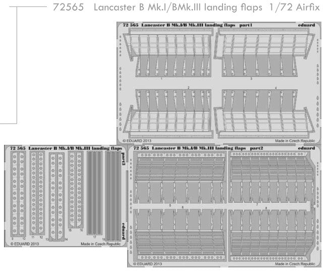 Eduard 72565 1/72 Aircraft- Lancaster B Mk I/III Dambuster Landing Flaps for ARX