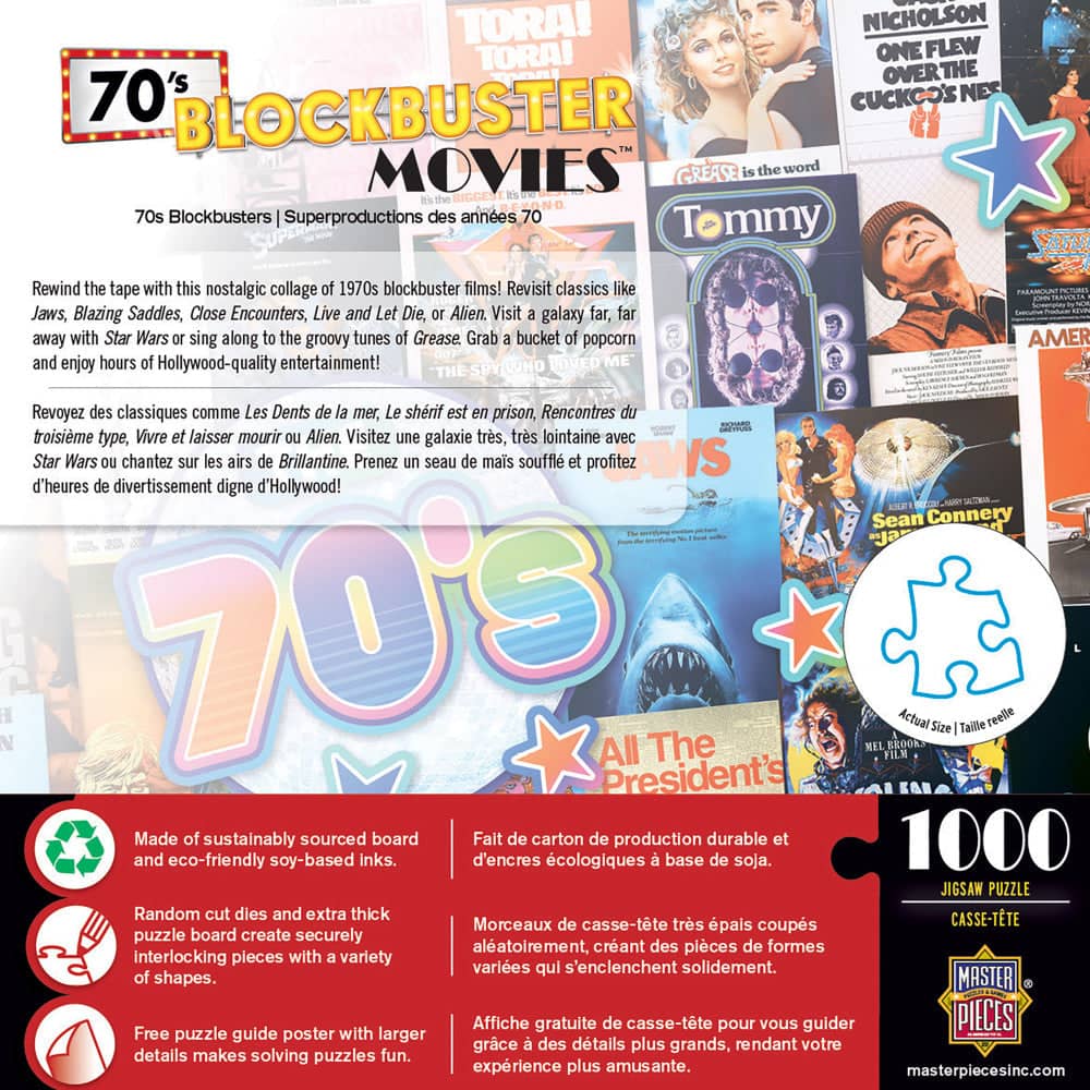 70's Blockbusters 1000 Piece Jigsaw Puzzle