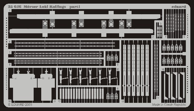 Eduard 35646 1/35 Armor- Morser Loki Railings for DML (D)