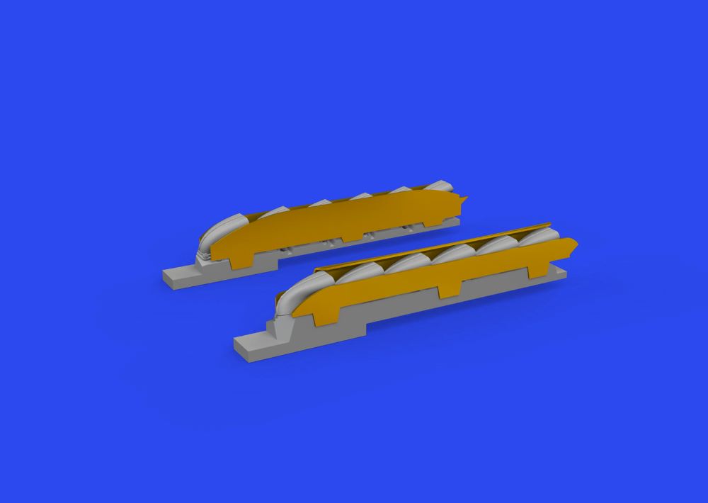 Eduard 648913 1/48 Aircraft- Bf109K4 Exhaust Stacks for EDU (Photo-Etch & Resin)