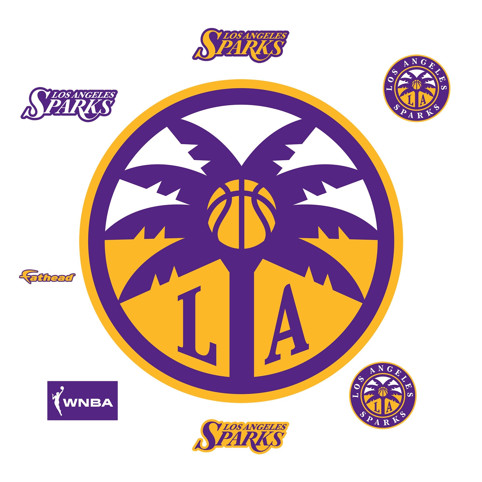 Los Angeles Sparks - RealBig Logo Collection - Official WNBA - Reusable Vinyl Wall Decals