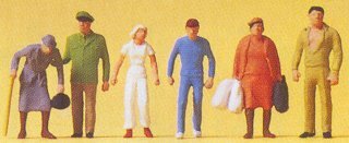 Preiser 14023 HO Scale Pedestrians -- Passers-by w/Policeman