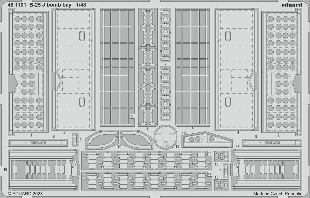 Eduard 481101 1/48 Aircraft- B25J Bomb Bay for HKM