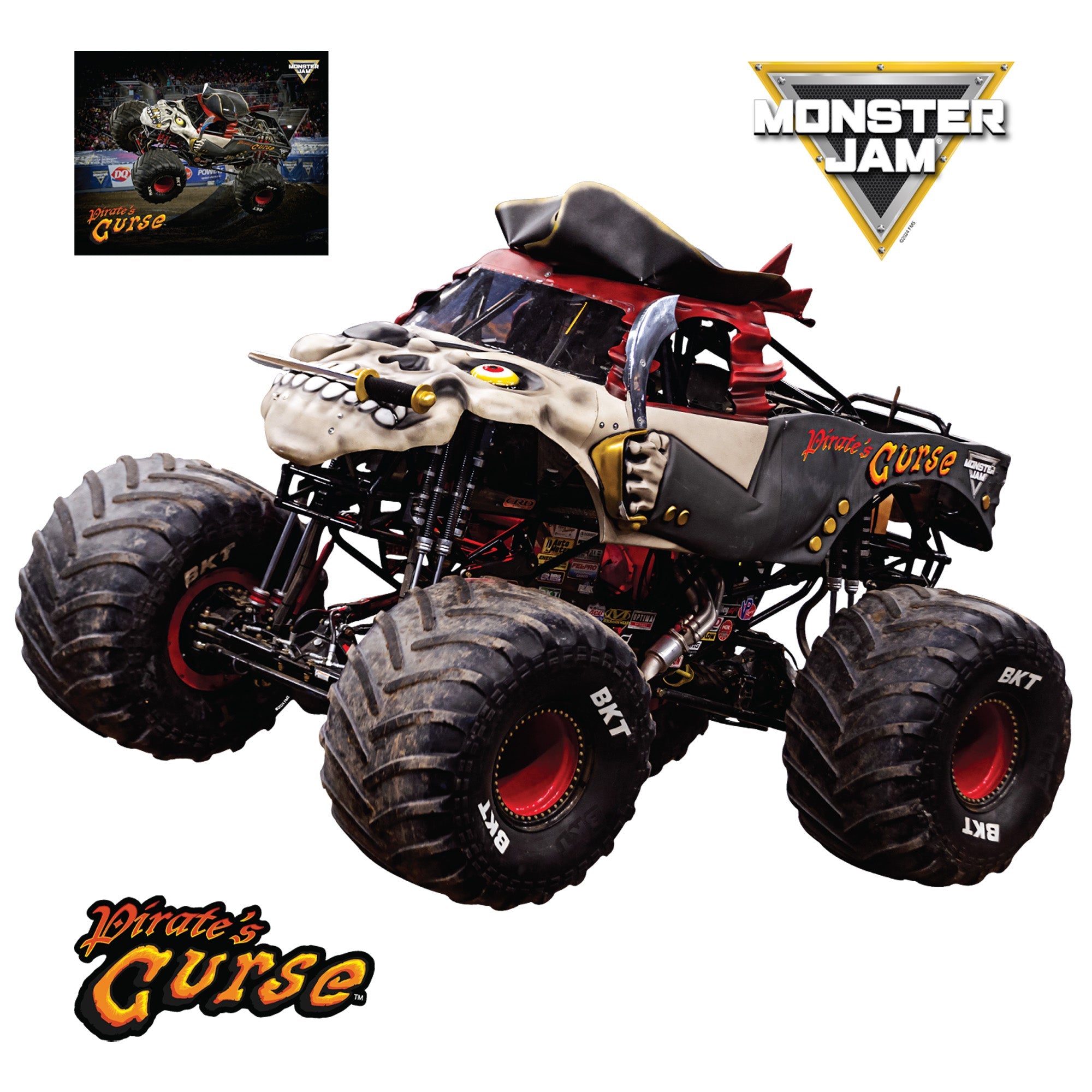 Pirate's Curse - RealBig Character Collection - Official Monster Jam - Reusable Vinyl Wall Decals