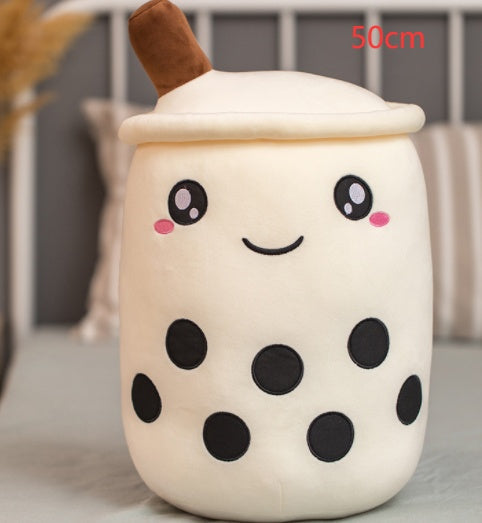 Plush Boba Tea Pillow – Soft Stuffed Bubble Tea Cup Cushion Gift
