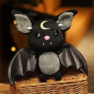 Plush Bat Toy – Soft Stuffed Animal Doll in Black or Purple