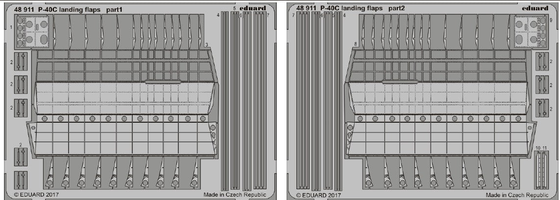 Eduard 48911 1/48 Aircraft- P40C Landing Flaps for BOM