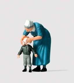 Preiser 28061 HO Scale Individual Figures - Protestant Sister w/Child