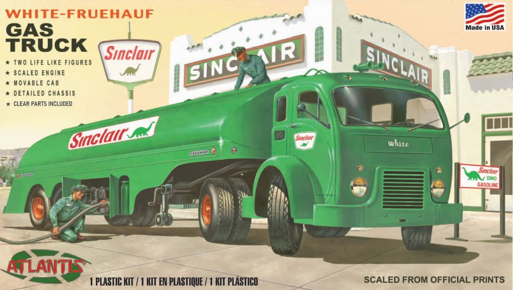 Atlantis Models 1402 1/48 White-Fruehauf Gas Truck w/2 Figures (formerly Revell)