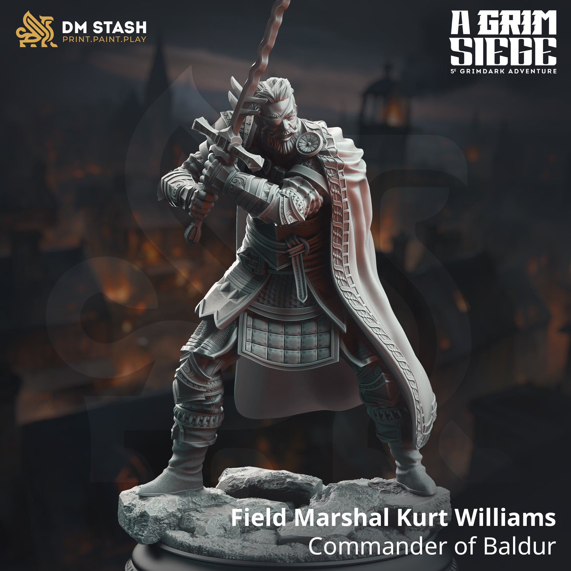 Field Marshal Kurt Williams, Commander of Baldur (Male Human Fighter)