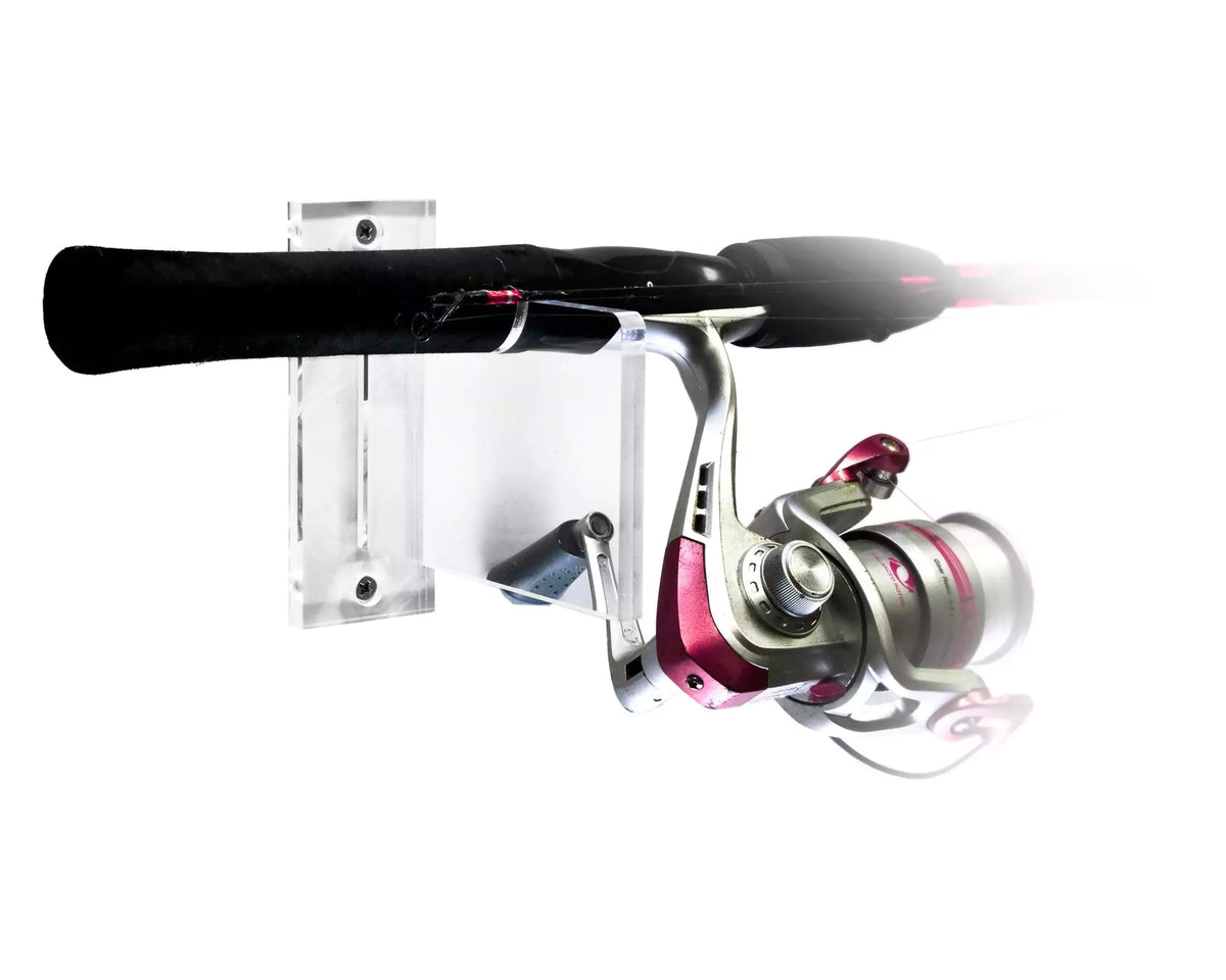 Clear Fishing Pole Horizontal Wall Mounts Bracket (A023-F-SS)