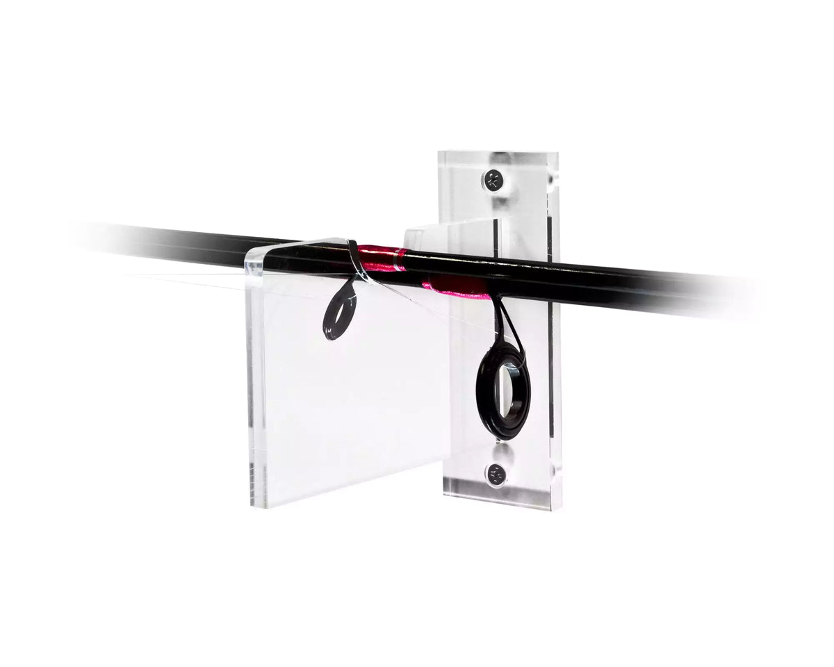 Clear Fishing Pole Horizontal Wall Mounts Bracket (A023-F-SS)