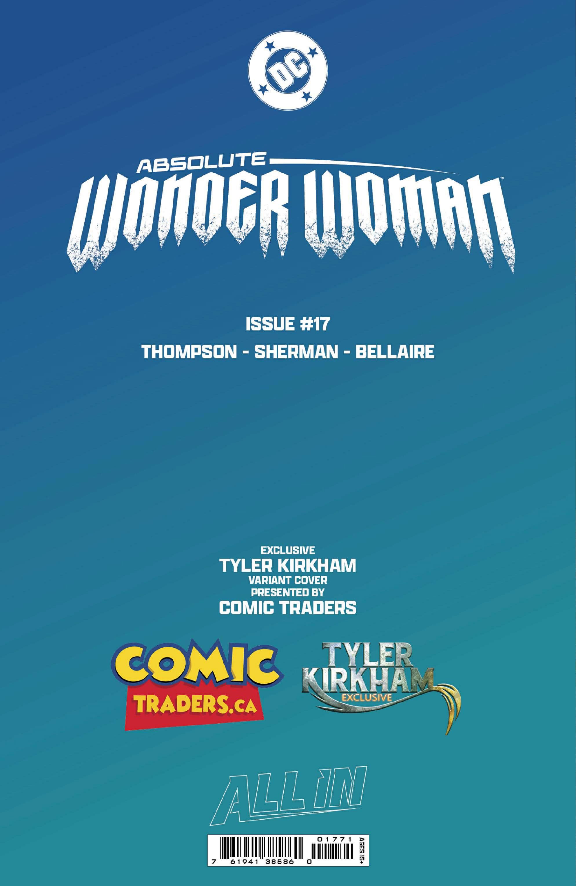 [3 PACK] Absolute Wonder Woman #17 Tyler Kirkham Var (02/25/2026)