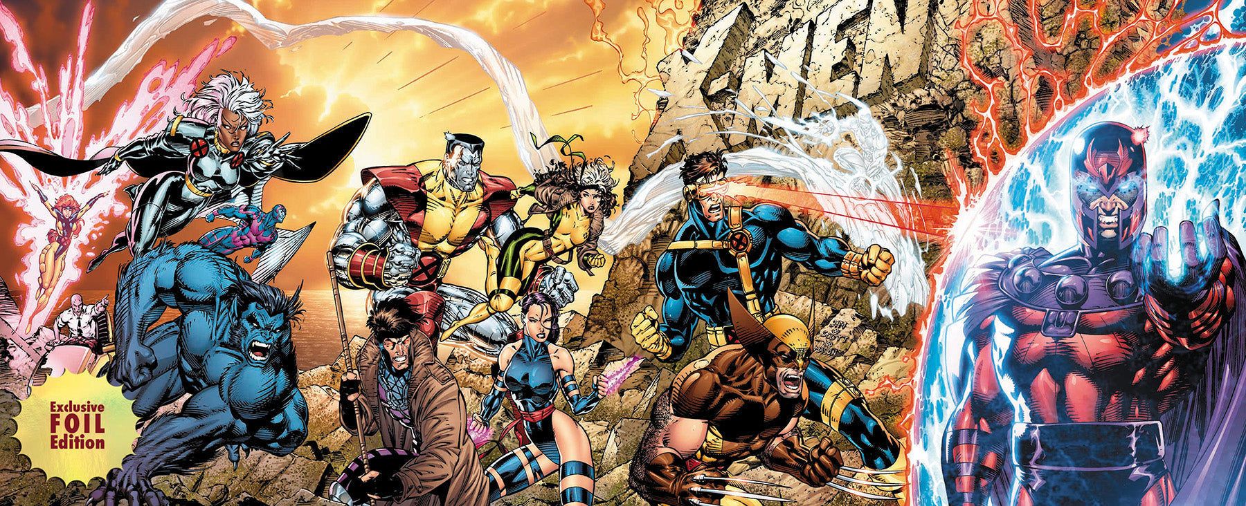 [4 PACK 🚨 Limited Edition! 🚨] [FOIL] X-Men 1991 #1 Facsimile Edition Unknown Comics Jim Lee Exclusive Connecting Cover PREMIUM Var 2025