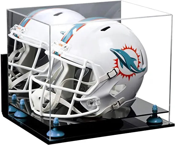 Acrylic Full Size Football Helmet Display Case - Mirror Wall Mounts (A002/V44)