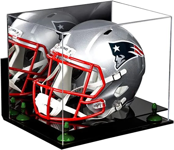 Acrylic Full Size Football Helmet Display Case - Mirror Wall Mounts (A002/V44)