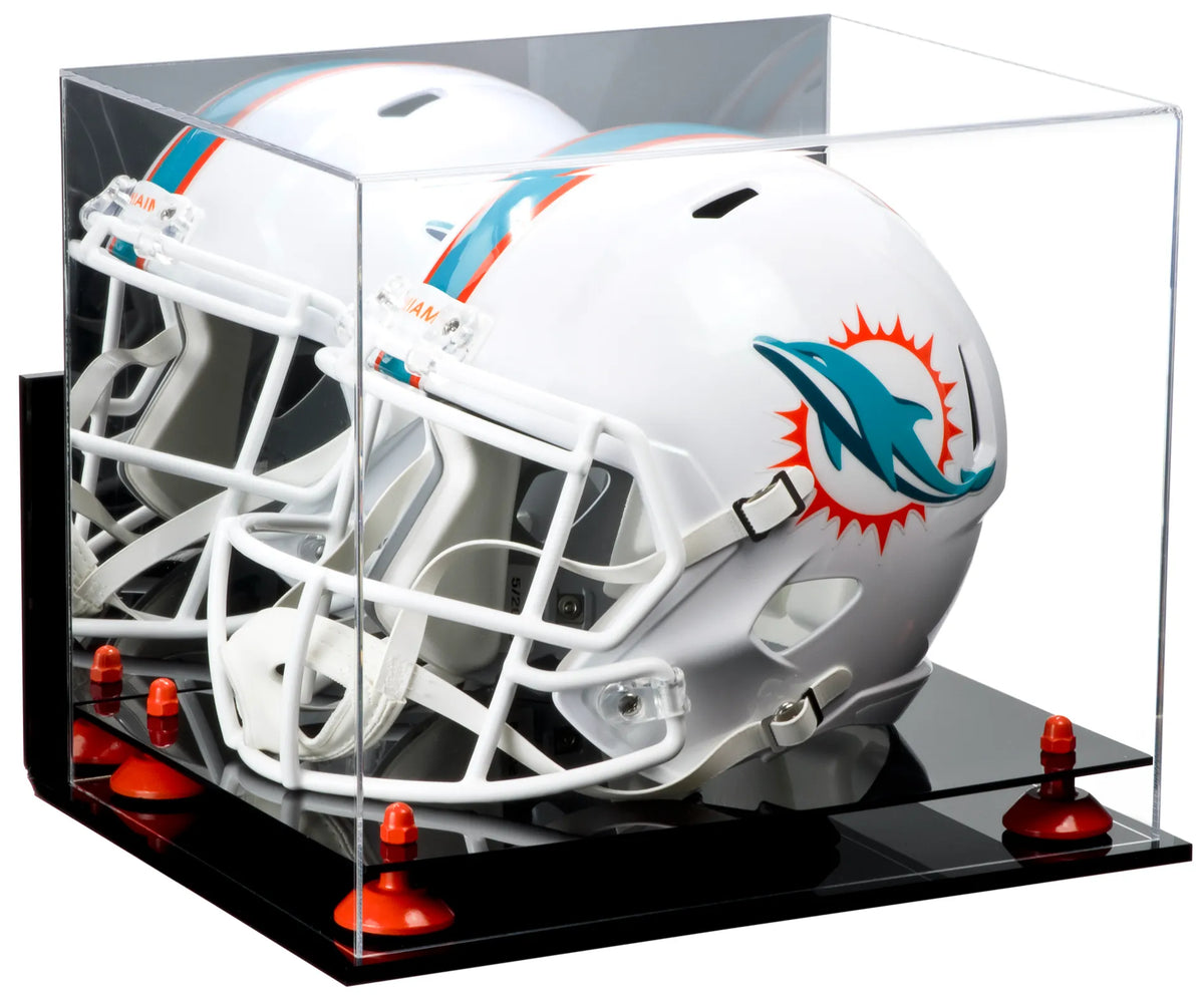 Acrylic Full Size Football Helmet Display Case - Mirror Wall Mounts (A002/V44)
