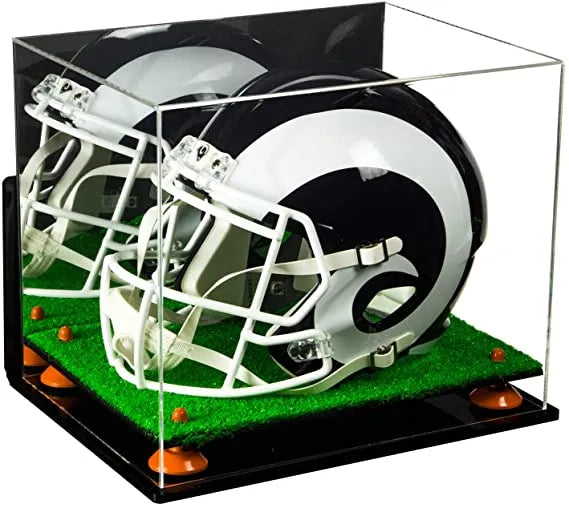 Acrylic Full Size Football Helmet Display Case - Mirror Wall Mounts (A002/V44)