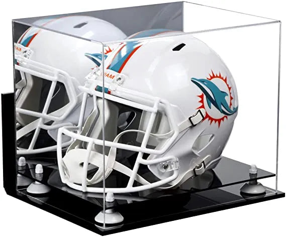 Acrylic Full Size Football Helmet Display Case - Mirror Wall Mounts (A002/V44)