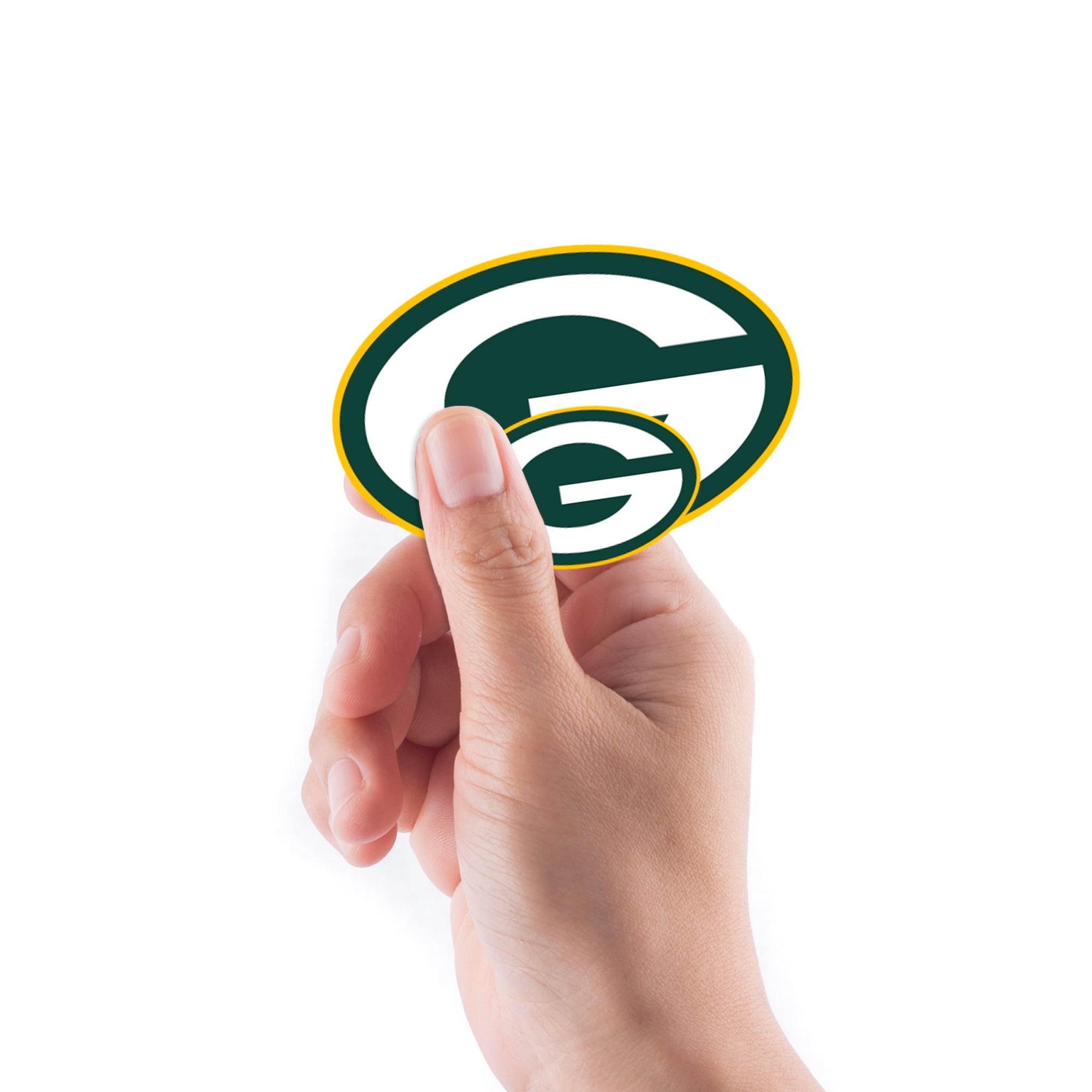 Green Bay Packers - 5 Logo Minis (Mixed Sizes) - Official NFL - Reusable Vinyl Decals