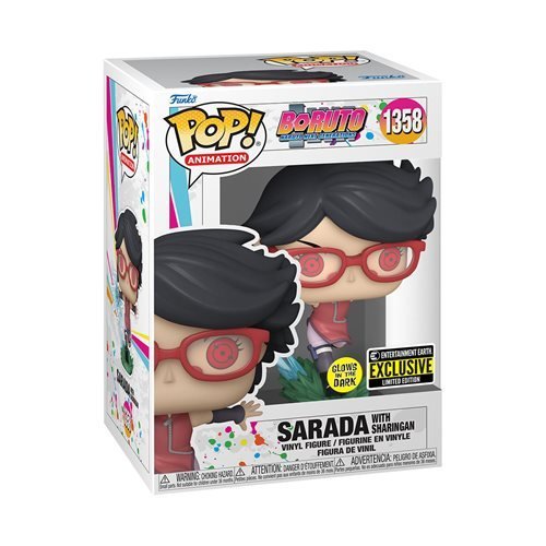Funko Pop! 1358 Animation - Boruto - Sarada with Sharingan Vinyl Figure - Glow-in-the-Dark Entertainment Earth Exclusive