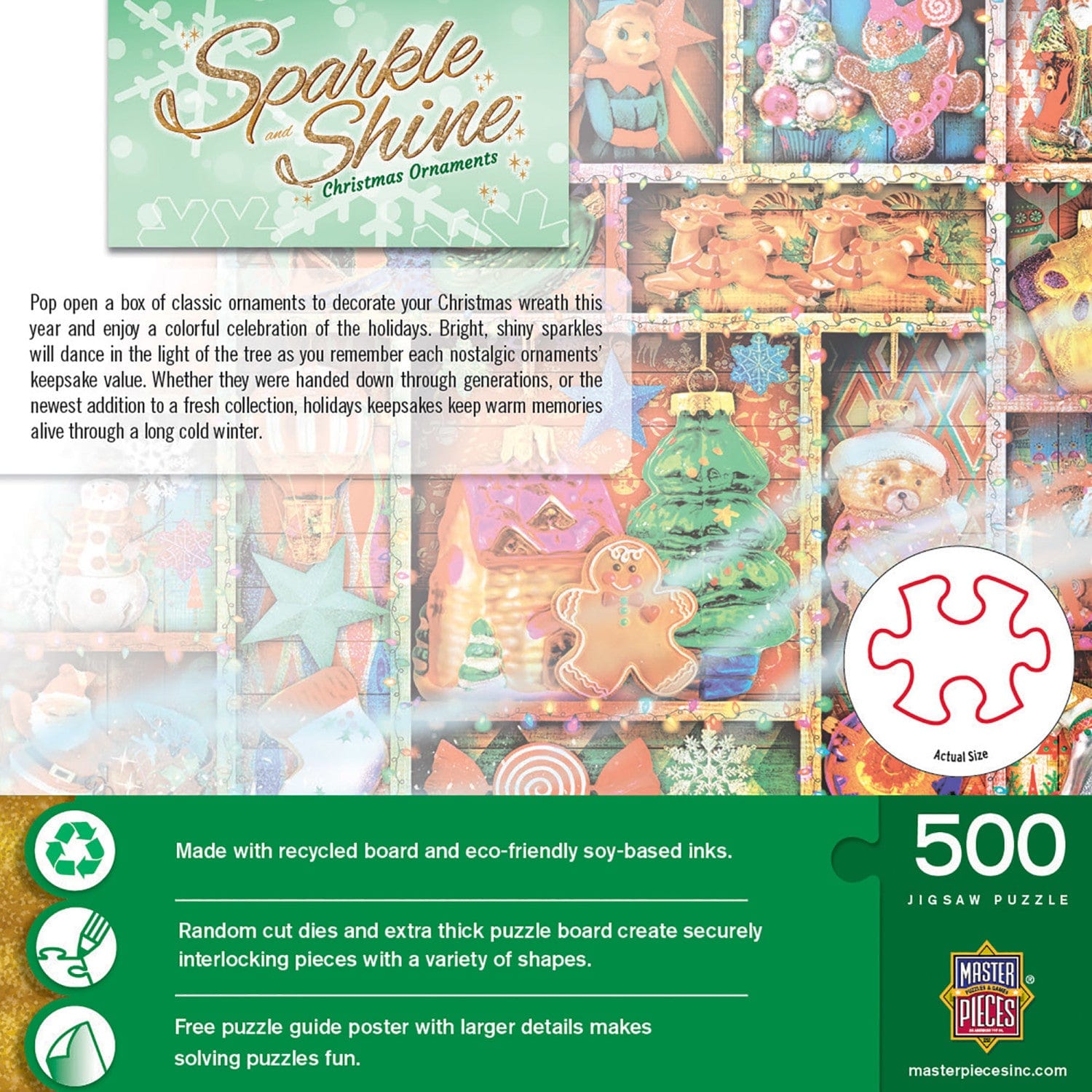Christmas Ornaments 500pc Glitter