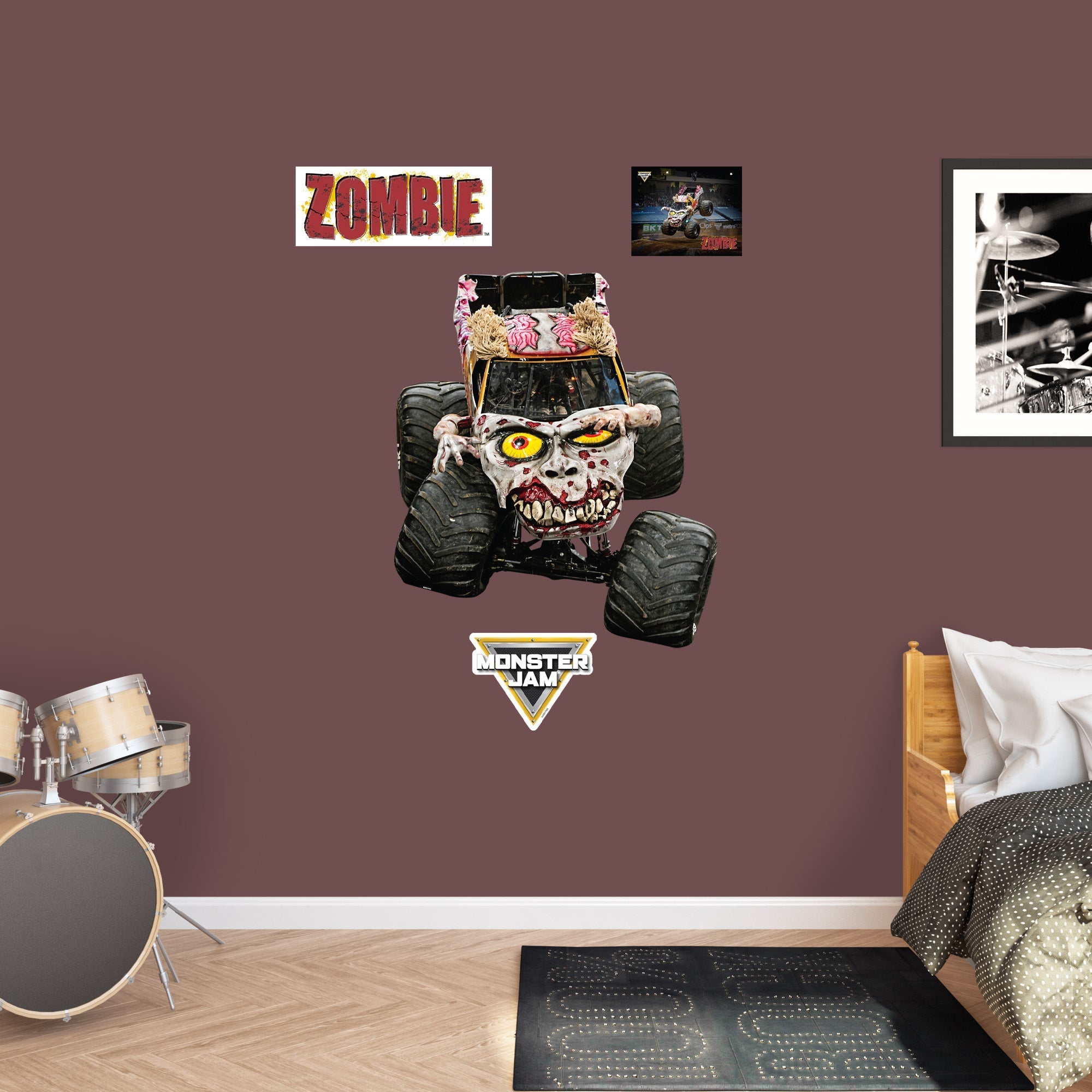 Zombie - Monster Jam - RealBig Collection - Official Monster Jam - Reusable Vinyl Wall Decals