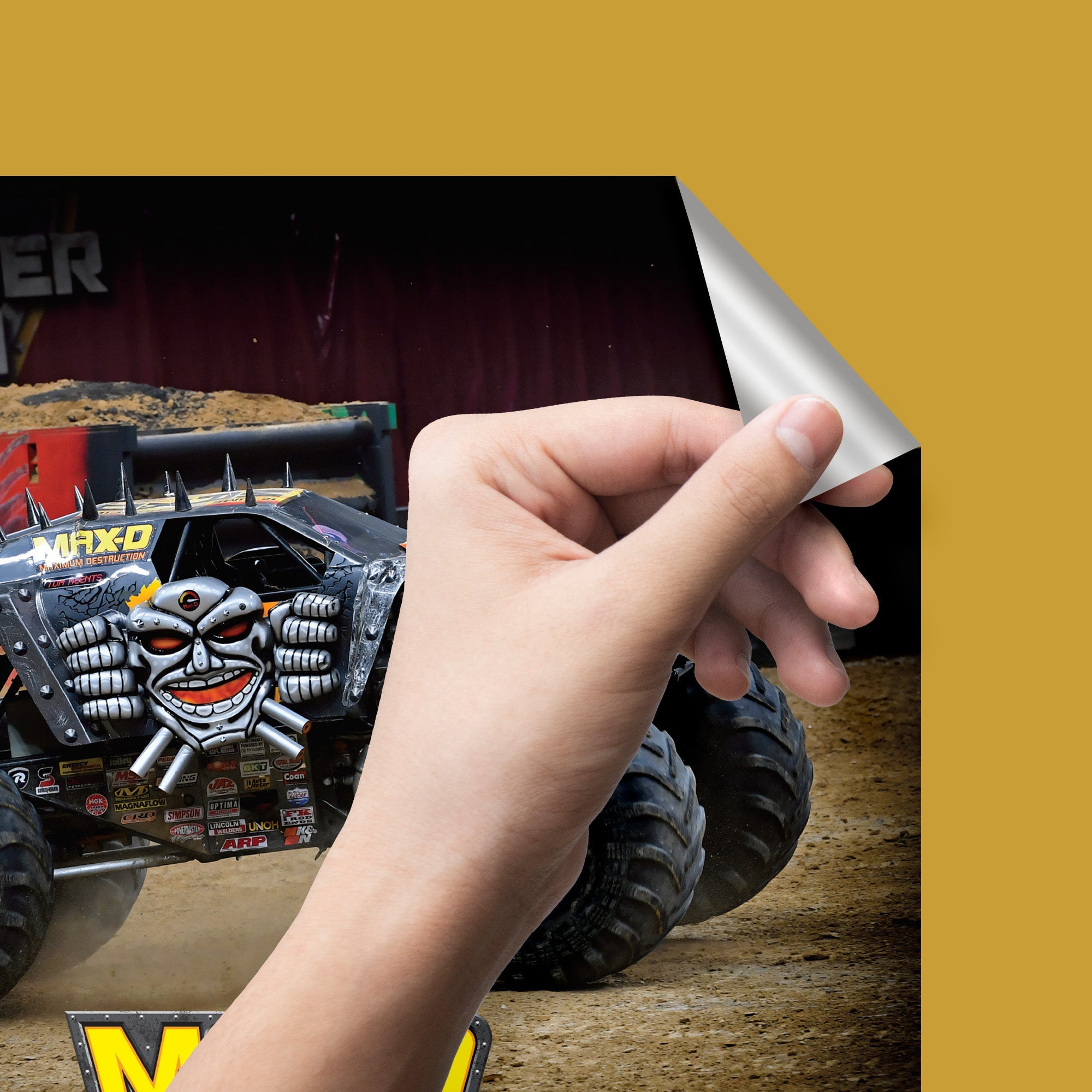 Max-D - Monster Jam - RealBig Collection - Official Monster Jam - Reusable Vinyl Wall Decals
