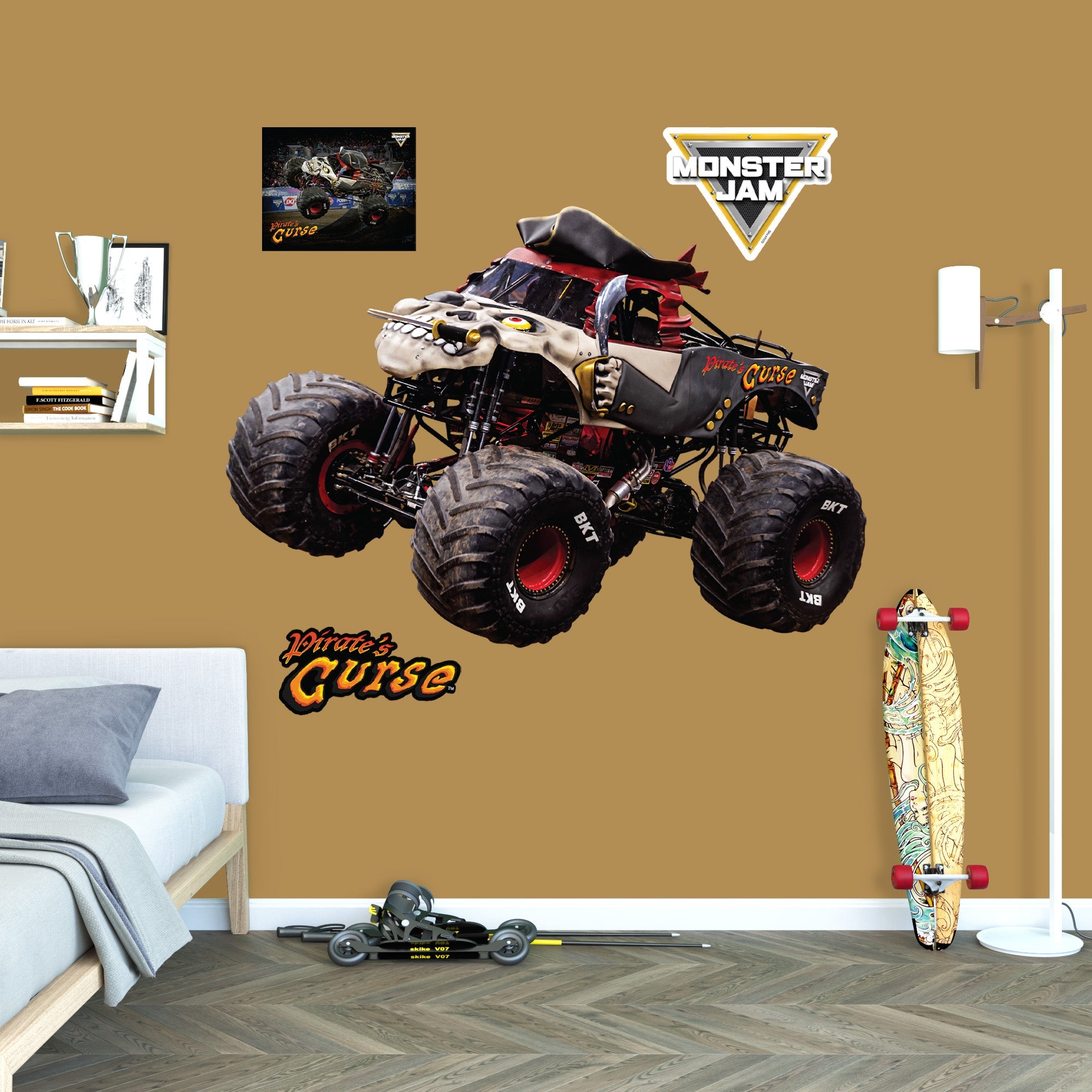Pirate's Curse - RealBig Character Collection - Official Monster Jam - Reusable Vinyl Wall Decals