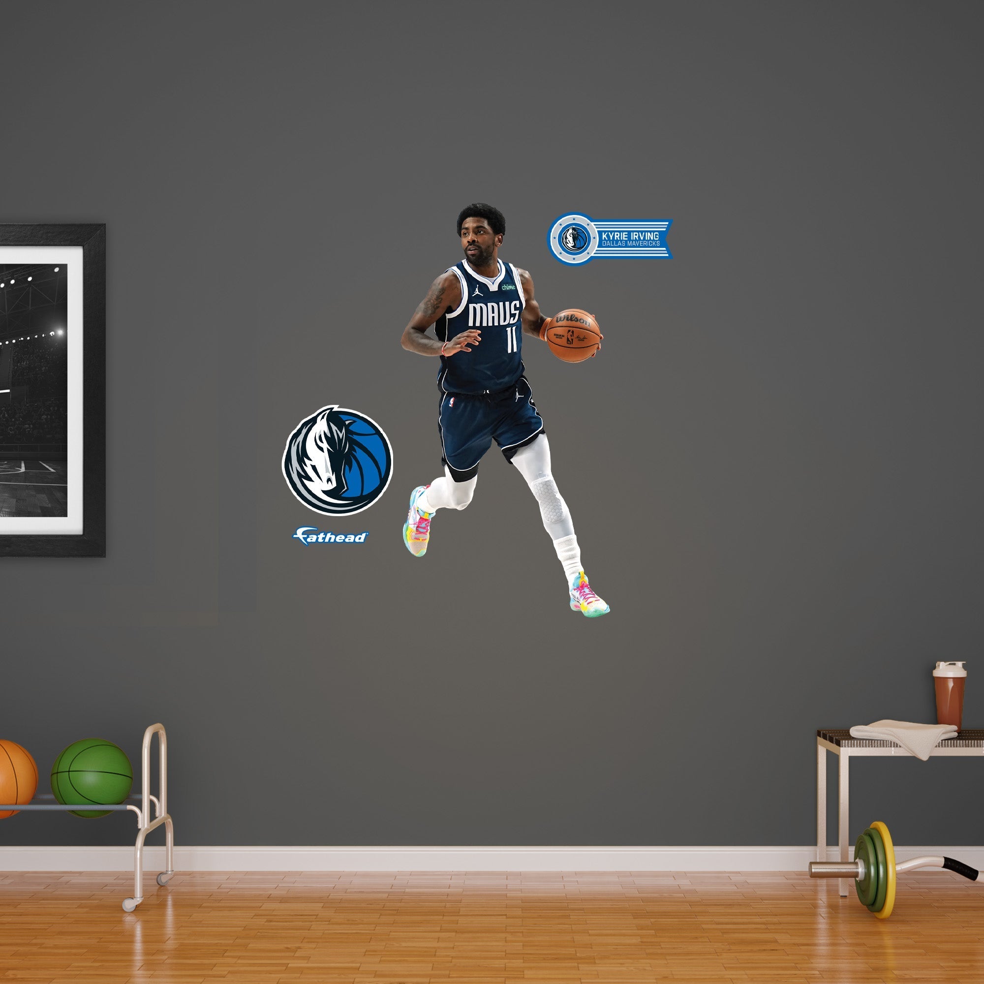 Kyrie Irving - RealBig Collection - Official NBA - Dallas Mavericks - Reusable Vinyl Wall Decals
