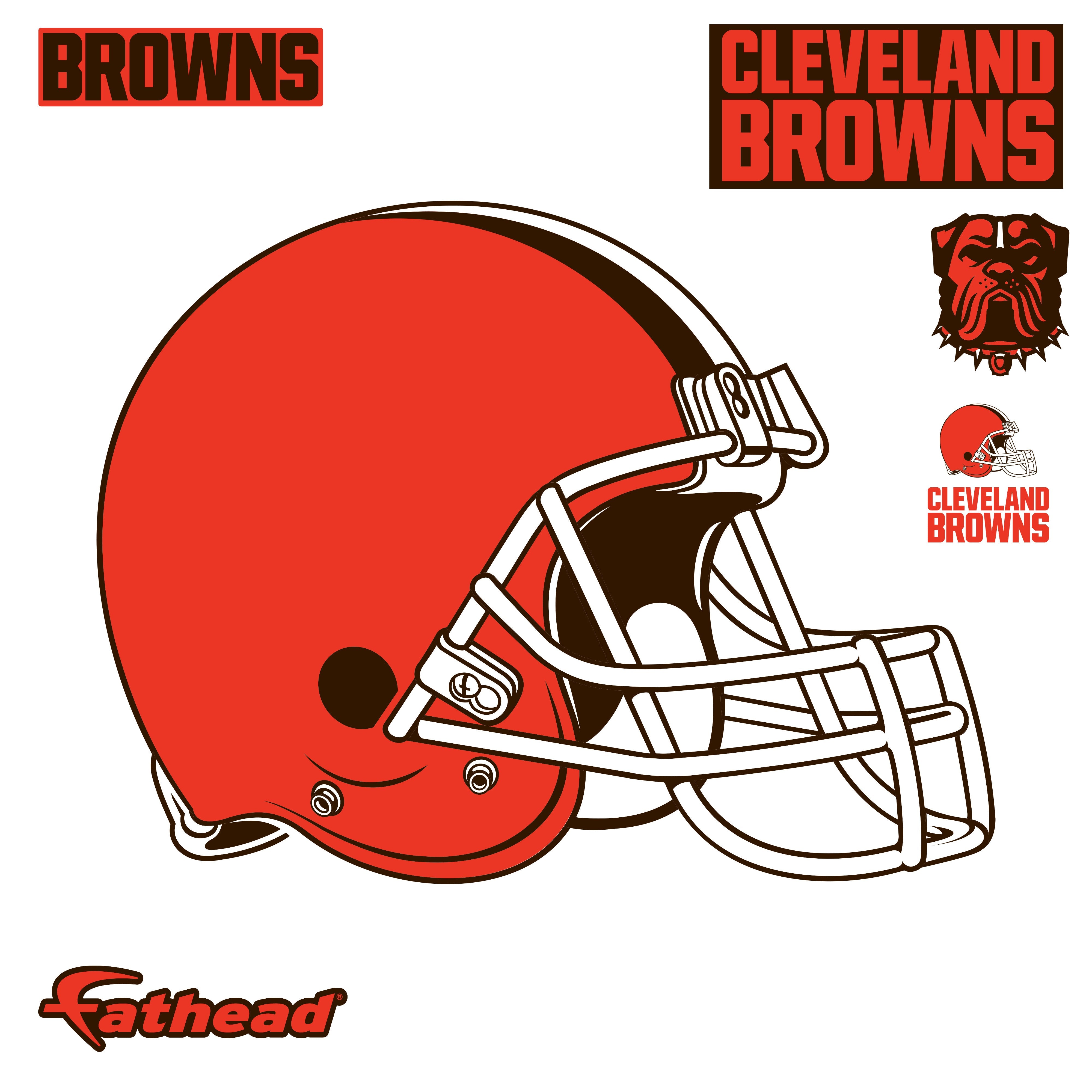 Cleveland Browns - RealBig Logo Collection - Official NFL - Reusable Vinyl Wall Decals